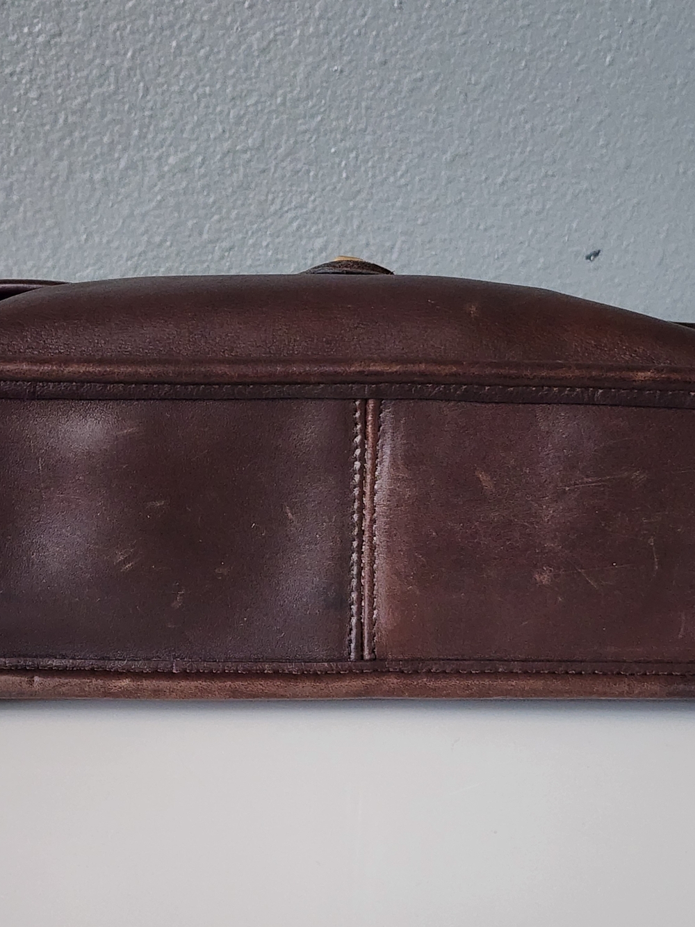 Vintage Coach Willis 9927 Brown Glove Tanned Leather Crossbody Briefcase USA - Picture 7 of 11